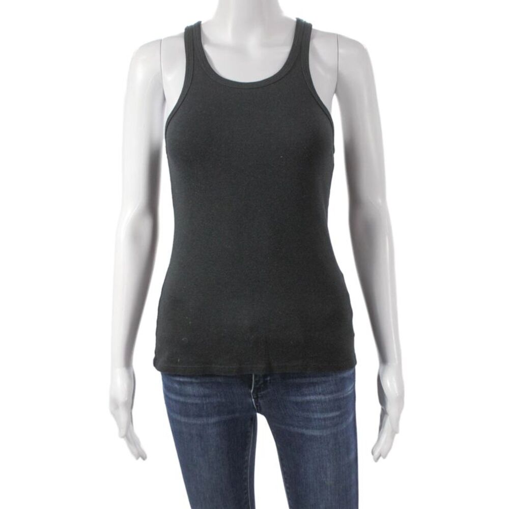 Lacausa Women Basic Tank Gray Cotton Modal Sleeveless Size S